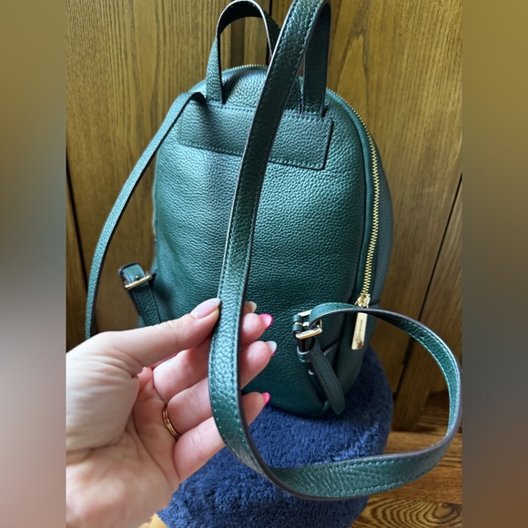 Michael Kors - Erin Medium Green Studded Backpack - Picture 6 of 15